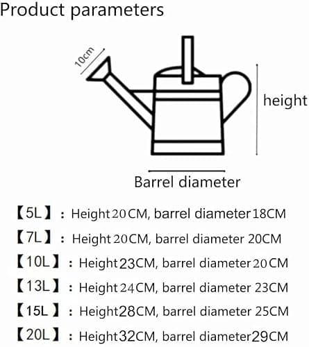 Watering Can, 15L Metal Watering Can Galvanized Iron Sheet Watering Can Large Capacity Watering Irrigation Garden Plant Flower Watering Bucket Gardening Watering Tool(25 * 25 * 28CM/15L) thumbnail 3