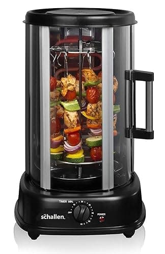 Schallen Electric 1500W 360° Rotating 21L Rotisserie Grill for Kebabs, Skewers and Roasts - Image 1