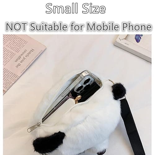 Kawaii Panda Head Plush Bag Crossbody Wallet Shoulder Bag Coin Pouch Accessories Money Bag for Students Teens Girls Boys (Panada) thumbnail 3