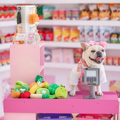 Nocciola Small Squeaky Crinkle Dog Toys- 15 Packs Grocery Basket Fruits Veggies Puppy Toys to Keep Busy, Cute Durable Plush Stuffed Hide Seek Cognitive Dog Christmas Stocking Stuffers thumbnail 2