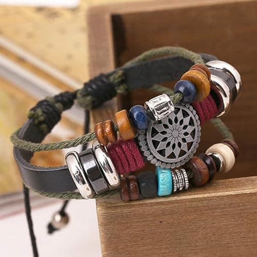 Trenro Women Lady Bohemia Wind Beaded Multilayer Hand Woven Bracelet Jewelry thumbnail 5