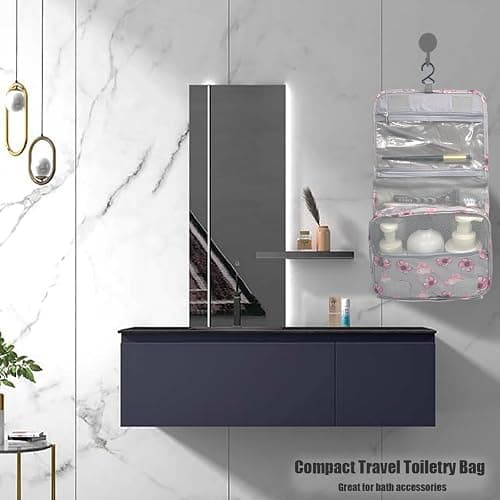 L & FY Hanging Travel Toiletry Bag Women's Cosmetic Organizer Makeup Case Pouch Men's Shaving Kits With Hook, Handle (Cut Rabbit) thumbnail 5