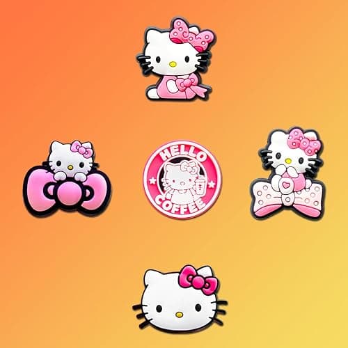 12 15Pcs Cute Charms for Croc Clog Shoes Decoration, Cats Charms Accessories for Shoe - Pink thumbnail 5