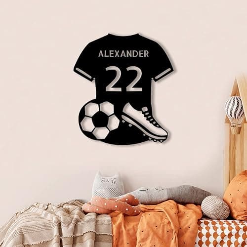 Personalized Soccer Jersey Neon Sign - USB-Powered Dimmable LED Soccer Signs for Bedroom Sports Decor, Party Bar, Christmas, and Birthday Gift thumbnail 4