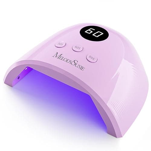 MelodySusie Compact Advanced UV LED Nail Lamp, P-Plus30F Nail Dryer with 3 Timers & Smart Sensor Cures All Gels, Especially Rhinestone Glue, Solid & Liner Gel Polishes for Advanced DIY at Home-Purple - Image 1