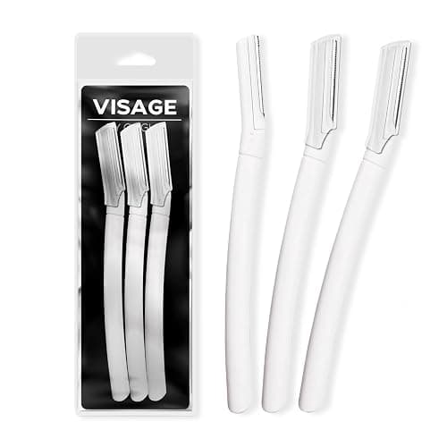 Visage Precision Facial Razors, Touch-up Dermaplaning Tool, Eyebrow Razor, Facial Hair/Peach Fuzz Removal, Face Shavers for Women and Men - 3 count - Image 1