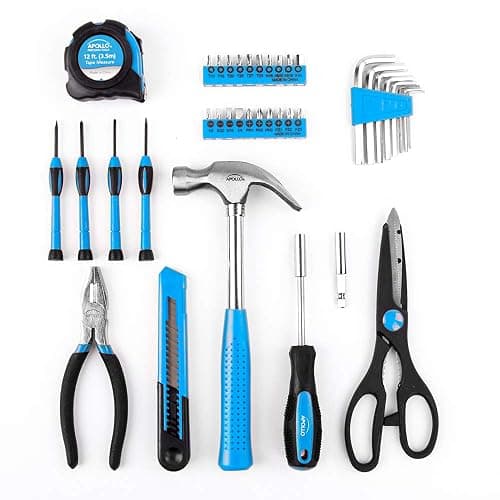 Apollo Tools 39 Piece General Household Tool Set, Blue DT9706 BL | Toolbox Storage Case with Essential Hand Tools for Everyday Home Repairs, DIY and Crafts thumbnail 7
