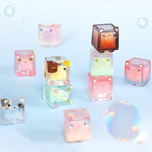 Glow in The Dark Figure, Square Cat Series Blind Box (5 Figures per Box) Random Style Action Figure Cute Blind Bag Collectible Toys - Mini Figures Mystery Box for Cat Lovers Birthday Gift & Desk Decor thumbnail 7