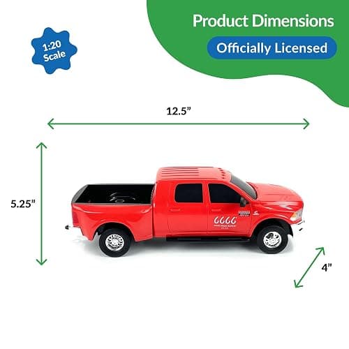 Big Country Toys Realistic Four Sixes Ranch Ram Truck Toy & Trailer Hitch, 6666 Ranch, 1:20 Scale Farm Toys for 3 Year Old Boys thumbnail 2