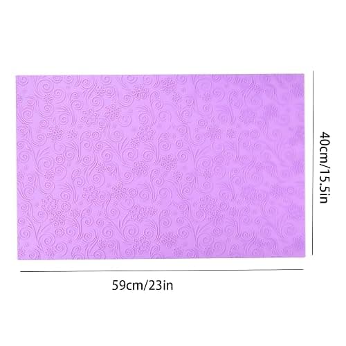 GROWTAIL Cake Fondant Impression Mat, Impression Lace Mold Fondant Cake Decorarting Tools-Spring Bloom/Spiricle/Crocodile Alligator Pattern (Spring Bloom) thumbnail 2