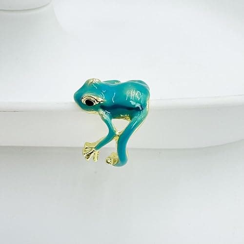 Vintage Punk Animal Jewelry Gift - Delicate Tree Frog Ring, Open Frog Shaped, Adjustable thumbnail 7