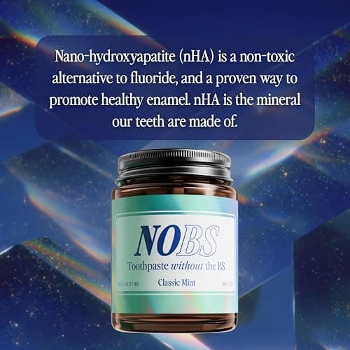 NOBS (No Bad Stuff) Toothpaste Tablets - Nano Hydroxyapatite, Fluoride & Plastic Free, Eco & Travel Friendly - Remineralize with NHA (3 Month) thumbnail 3