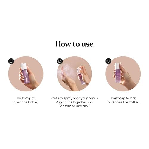 gemi Hand Sanitizer + Serum™, Elysium, Kills 99% of Germs, K-beauty | Hydrating formula with centella, vitamin B5 & green tea, amber floral scent with vanilla & peony thumbnail 3