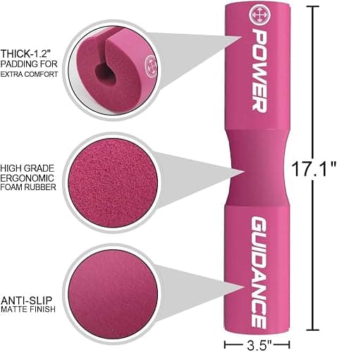 POWER GUIDANCE Barbell Squat Pad - Neck & Shoulder Protective Pad - Great for Squats, Lunges, Hip Thrusts, Weight Lifting & More - Fit Standard and Olympic Bars Perfectly thumbnail 3