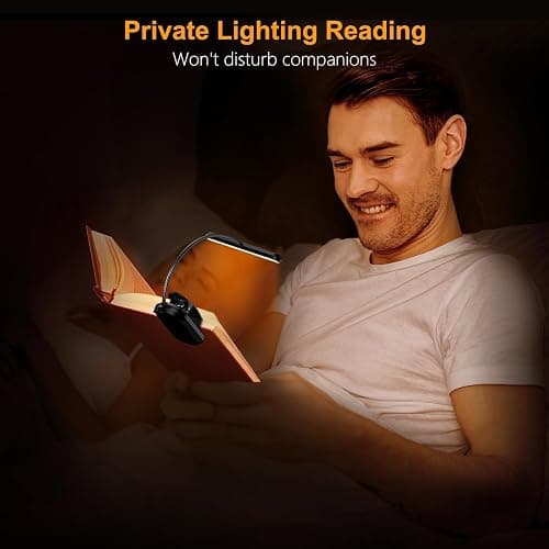 Gritin Rechargeable Book Light for Reading in Bed with 19 LED | Eye Caring 3 Color Temps,5 Brightness Levels,Memory Function,90 Hrs Runtime Flexible Goose Neck Clip on Light for Book Lovers thumbnail 7