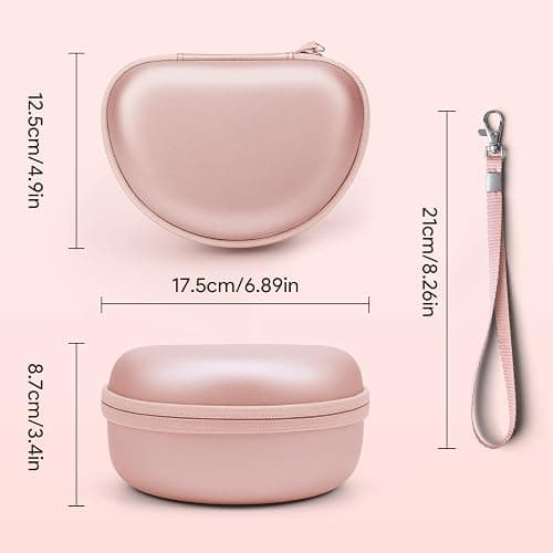 Case for Beats Solo3 /Solo 4 On-Ear Headphones, Portable Travel Hard Shell Storage Bag (Rose Gold) thumbnail 6