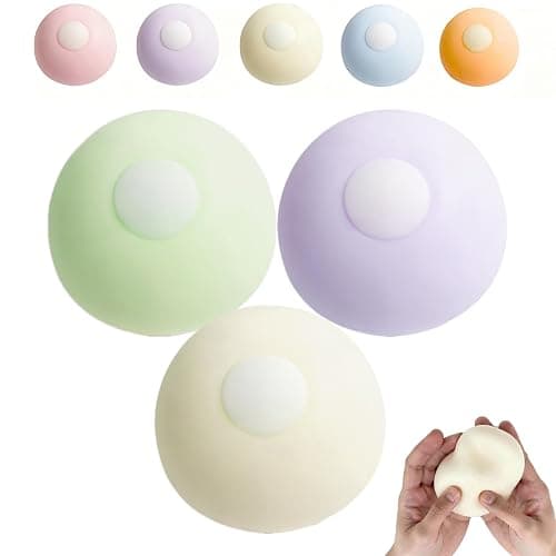 Shapeable Squishy Toys Sand Squishy Ball, Malleable Sand-Filled Sensory Toy for Anxiety Relief and Focus, Portable Stress Balls for Kids & Adults (Lemon Ice + Apple Ice + Taro Ice) - Image 1