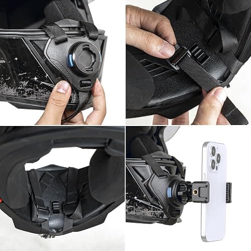 SOH Motorcycle Helmet Chin Strap Mount, Adjustable Magnetic Phone Helmet Chin Mount with Phone Clip for iPhone 16 Pro Max/15/14, Google, Samsung, LG, Pixel, Huawei, Xiaomi,All Smartphones thumbnail 7