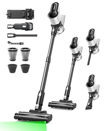 SVHT Cordless Vacuum Cleaner, 500W 45KPA 50Mins Stick Vacuum Cleaners for Home with LED Light, Self-Standing, Anti-Tangle Brush & 1.6L Dust Cup, Lightweight Vacuum for Pet Hair, Carpets, Hard Floors - Image 1