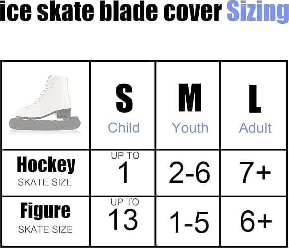HJSSAA Kufenschoner für Schlittschuhe,Elastische Schutzabdeckung für Eiskunstlauf & Eishockey Universal für Kinder, Jugendliche und Erwachsene,Rutschfester Kufen-Schutz mit Atmungsaktivität thumbnail 2