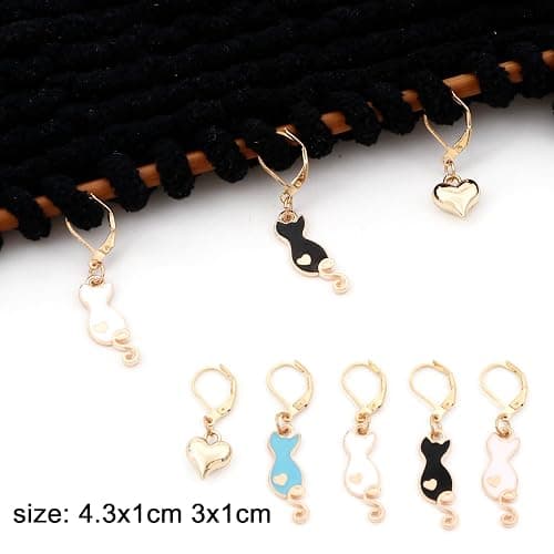 DoreenBeads Stitch Markers for Crocheting and Knitting, Alloy Enamel Crochet Marker Crochet Gifts for Knitting Weaving Sewing Accessories Quilting Jewelry Making thumbnail 5