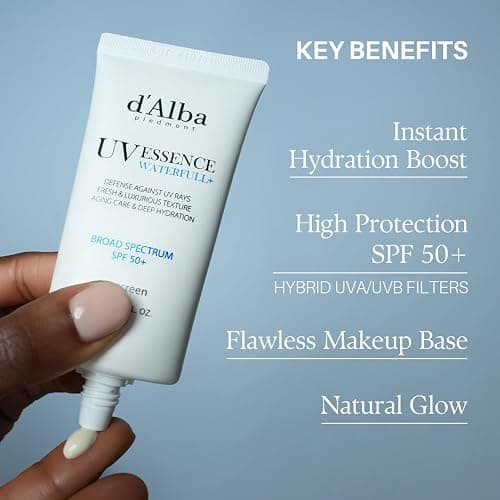 d'alba Piedmont Italian White Truffle Waterfull Essence Sunscreen, Vegan Skincare, Lightweight Sunscreen with BROAD SPECTRUM SPF 50+, Glowy, Safe for all Skin Types, Korean Skin Care (1.69 fl. oz) thumbnail 6