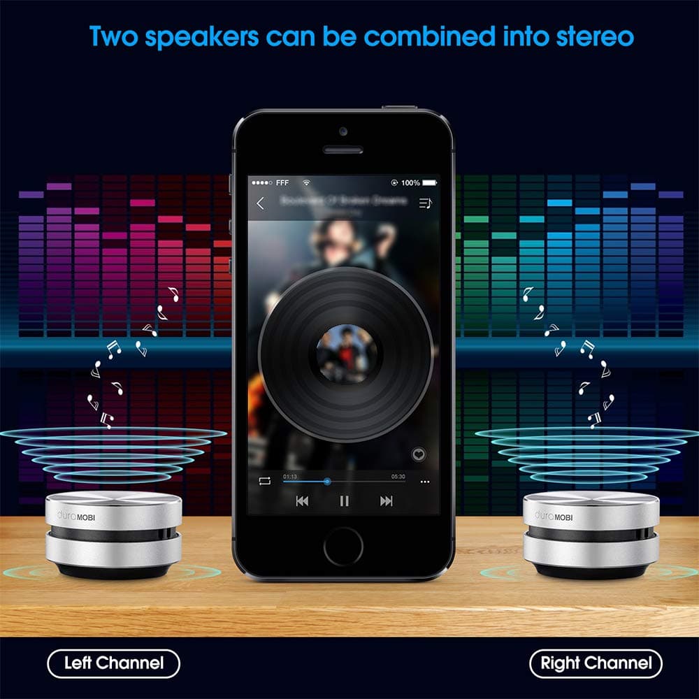Bone Conduction Speaker, BlueAOQ 1 Pack Wirelessly BT Speaker Bone Conduction Speakers Mini Portable Loud Stereo Sound Built-in Mic Sound Box thumbnail 3