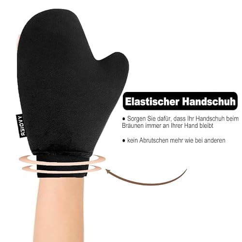 Yvoier Self Tanning Mitt Applicator - Elastic Wrist Tan Mitt Applicator Microfibre Tanning Lotion Applicator Self Tanning Glove Sunless Tanning Mitt Streak Free Tan for Tanner Spray Mousse Lotions thumbnail 2