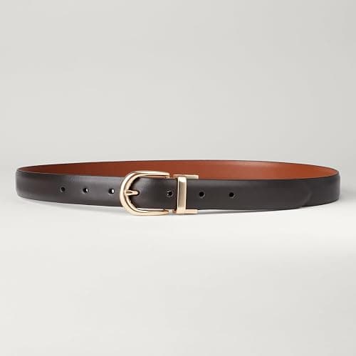Amazon Essentials womens Reversible Leather Belt thumbnail 4
