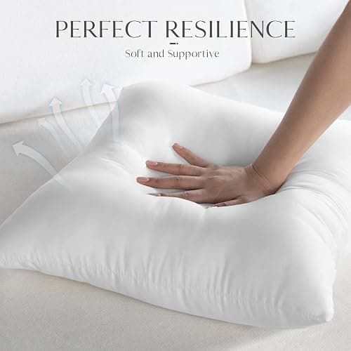Ashler 20 x 20 Outdoor Pillows, Waterproof Inserts Set of 2 Throw Pillow Inserts, Hypoallergenic Stuffer Sham Square Pillow Insert for Patio, Bench, Garden, Indoor Outdoor Decorative thumbnail 7