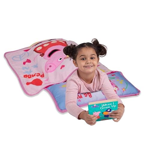NoJo Peppa Pig I'm so Happy Toddler Nap Mat - Includes Attached Pillow and Fleece Blanket thumbnail 4