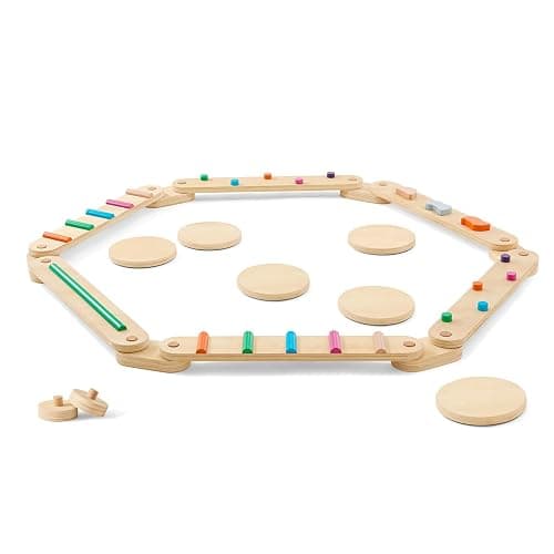 Tiny Land Wooden Balance Beam, 6 PCS Toddler Balance Boards, Montessori Balance Beam for Kids Development, Coordination Motor Skills Gymnastics Obstacle Course Toys for Girls Boys thumbnail 7