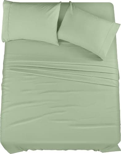 Utopia Bedding Full Sheet Set – 4 Piece Bed Sheets for Full Size Bed, Soft and Breathable Microfiber, Includes 1 Fitted Sheet, 1 Flat Sheet and 2 Pillowcases (Sage) - Image 1