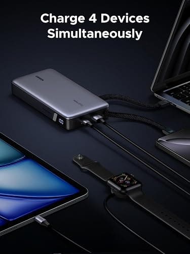 UGREEN Nexode Power Bank, 25,000mAh 165W Laptop Portable Charger with 2 Built-in USB-C Cables, 90Wh Fast Charging Business Travel Battery Pack for MacBook Pro/Air/ipad/iPhone 17/Samsung/Dell/HP/Lenovo thumbnail 6