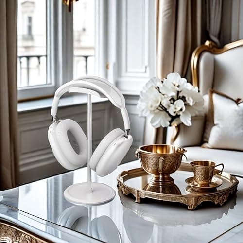 NQQNQQ Headphone Stand【1PACK】 Headphone Holder with Storage Tray Compatible for Max Pro, Beats, Bose and Most Gaming Headphones. 【No Tools Required】 YO-2 (White) thumbnail 7