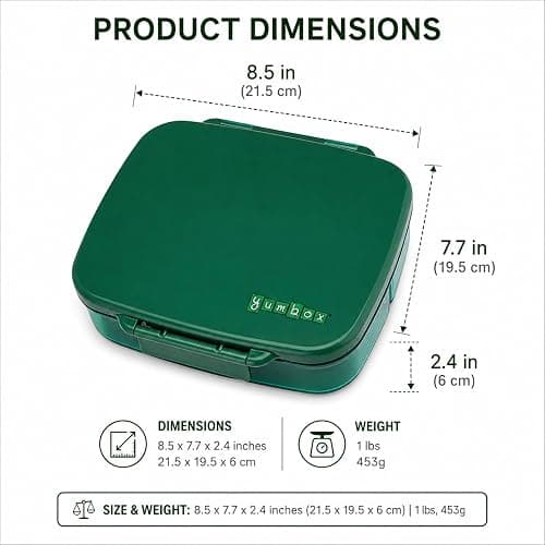 Yumbox Go Leakproof Bento Lunch Box, 5 Compartments, Sydney Pink | Deep Portioned Tray | Removable Silicone Gasket | Lightweight Design | Fits Most Lunch Bags | Food-Safe & BPA-Free thumbnail 2