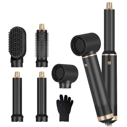 5 in 1 Hair Dryer Brush, Negative Ion Air Styler Wrap Hair Styler Upgrade Blow Dryer Brush Air Curler for Hair, Blowout Brush Set As A Gift for Straight/Curl/Drying/Smoothing - Image 1