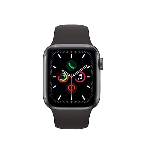 Apple Watch Series 5 (GPS, 44MM) - Space Gray Aluminum Case with Black Sport Band (Renewed) thumbnail 3