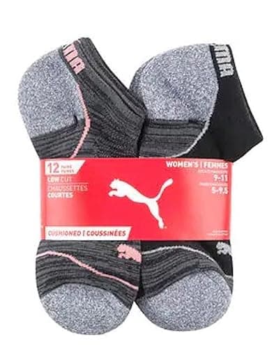 PUMA Women’s Low Cut Socks, 12-Pair, Multicolor, 6-11 - Image 1