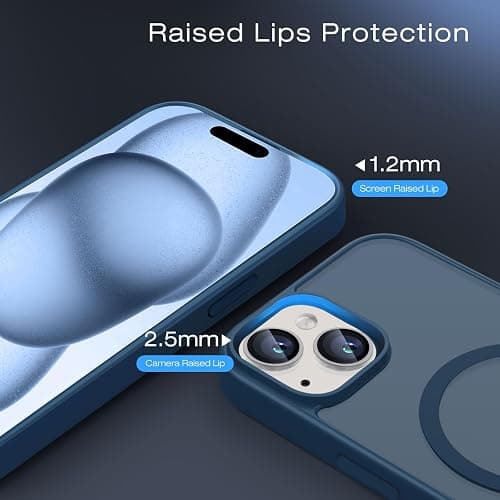 Ntwinro Magnetic for iPhone 13 & iPhone 14 Case (Compatible with MagSafe) with Detachable Wallet & Card Holder for 3 Cards [RFID Blocking] Military Grade Protective Slim Phone Cover, Deep Blue thumbnail 8