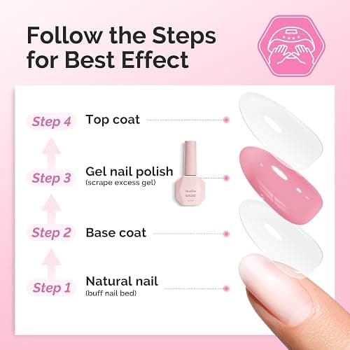 MelodySusie Jelly Gel Nail Polish Set,6 Transparent Colors,Milky or Jelly Texture,Classic Basic Colors Soak Off UV LED Light Cure or Salon Manicure and Nail Art DIY at Home thumbnail 6
