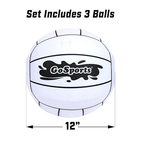 GoSports 12 Inch XL Inflatable Volleyball, 3 Pack - Easier Rallies on an Epic Scale for All Skill Levels thumbnail 2