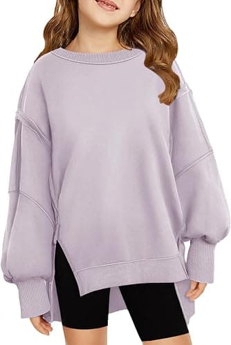 CharmWM Sweatshirts For Teen Girls Trendy Crewneck Oversized Kids Tops Long Sleeve Cute Fall Clothes - Image 1