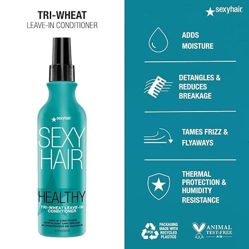 SexyHair Healthy Tri-Wheat Leave-In Conditioner | Up to 90% Better Detangling | Reduces Breakage | Moisture, Smoothness, and Shine thumbnail 3