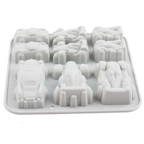 9 Cavity Racing Car Silicone Molds Car Themed Candy Mold For Chocolate Candy thumbnail 7