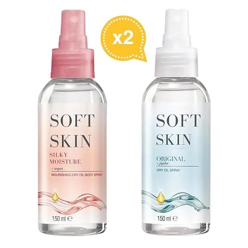 Soft Skin Jojoba and Silky Moisture Argan Dry Oil Spray - 5.28 Fl.oz, Body Oil After Shower, Pack of 2 (10.56 Fl.oz) thumbnail 4