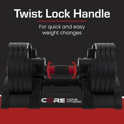 Core Fitness® Adjustable Dumbbell Weight Set by Affordable Dumbbells thumbnail 3