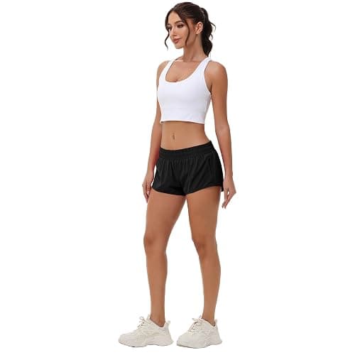 Aurefin Lightweight Athletic Shorts for Women, Quick Dry Run ning Shorts with Zip Pocket and Liner Womens Gym Workout Shorts thumbnail 7