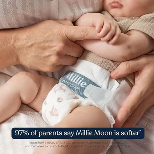 Milm Baby Diapers – Ultra Soft, Leak-Proof, Hypoallergenic Disposable Diapers – (Newborn) thumbnail 5