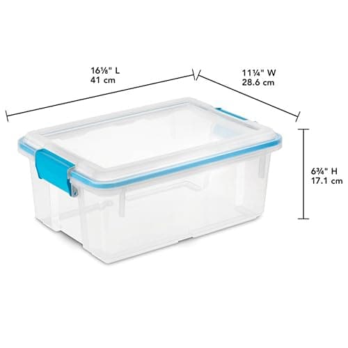 Sterilite 6-Pack Gasket Box, Weather-Resistant Storage Bins with Latching Lids, 12 Quart - Heavy-Duty Organizing Containers for Closet, Bathroom, and Office thumbnail 3